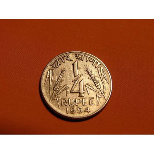 Monnaie 1/4 De Roupie Inde 1954