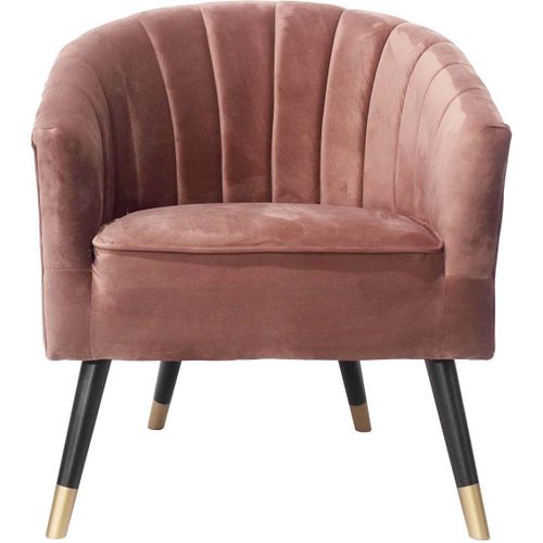 Fauteuil En Velours Pieds En Bois Bicolores Royal