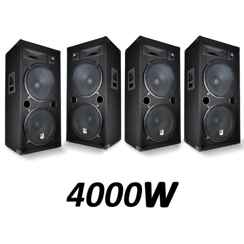 4 Enceintes passives sono PA 2x15"/38cm 4000W 3 voies bassreflex BM SONIC LSC215