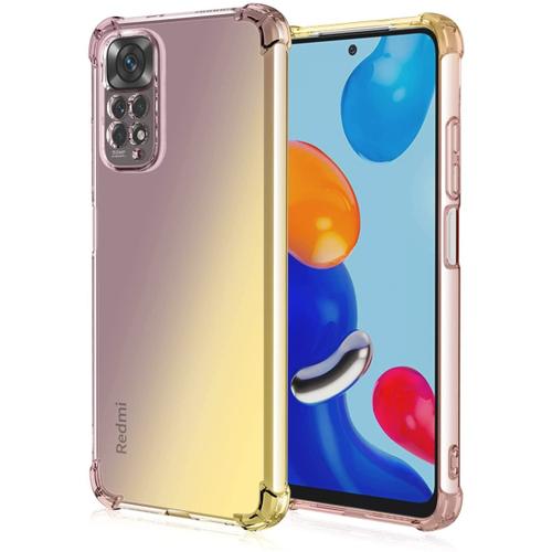 Czz Coque Pour Xiaomi Redmi Note 11 Pro 4g/5g, Redmi Note 11e Pro Etui De Téléphone Antichoc Transparent Dégradé, Étui Protection En Silicone Tpu - Or Noir