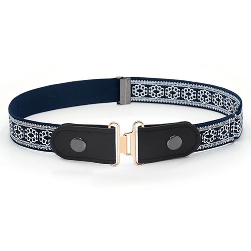 Ceinture Élastique Sans Boucle Bleu
