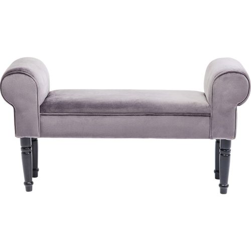 Banc 1 Place Velours Gris Et Bouleau Massif