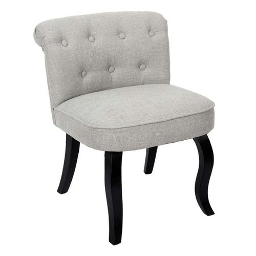 Fauteuil En Tissu Design "Eleonor" 68cm Gris & Noir