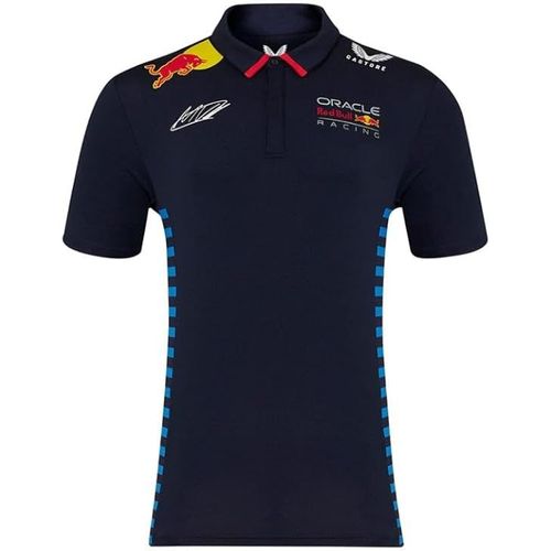 Polo À Manches Courtes Officiel Homme Oracle Rb Racing Teamline Max Verstappen - Bleu