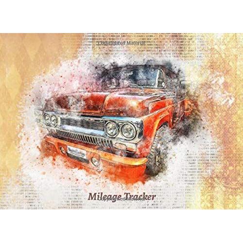 Mileage Tracker: Orange Car Mixed Media Cover | Kilometers Recorder | Petrol Cost Log | Budget | Tax Deduction Record