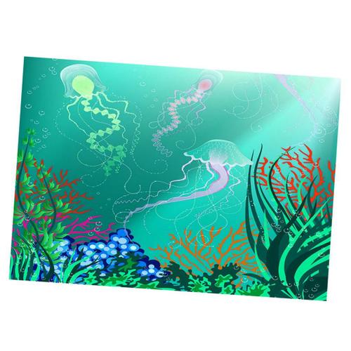 Fond Aquarium Image De Créature Sous-Marine Affiche Fond De Reservoir De Poissons - Tailles Différents Choix 76 * 46cm