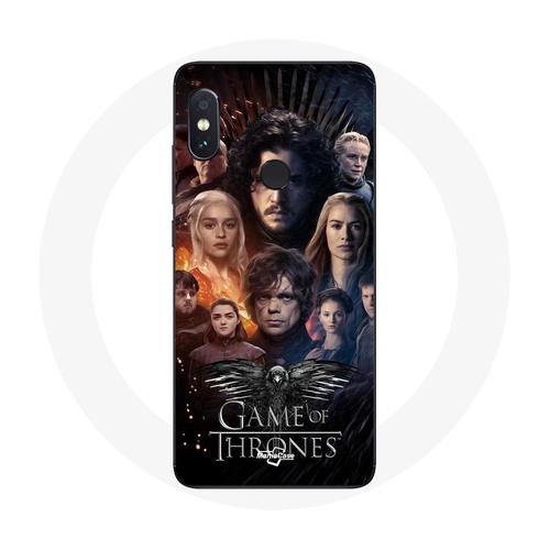 Coque Pour Xiaomi Redmi Note 5 Pro Game Of Thrones Saison 8 Le Trône De Fer L'affiche De L'équipage Logo Aigle Gris