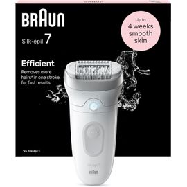Épilateur Avec Tête Large Braun Silk-Épil 7 Blanc/Argent (7-011)