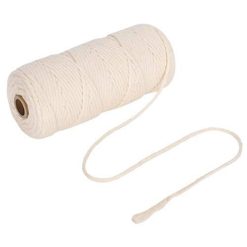 100m Cotton Rope 3mm Single Strand Cotton Macrame Yarn Cord For Diy Crafts Making