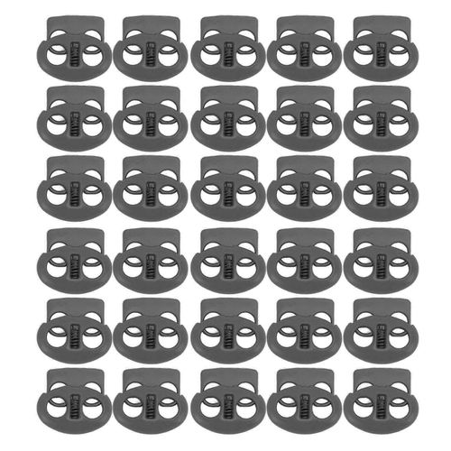30PCS Metal Cord Locks End Spring Stop Toggle Stoppers Rustproof Lightweight Lanyard String Cord Toggles for Drawstring Clothing Shoelaces Backpack La