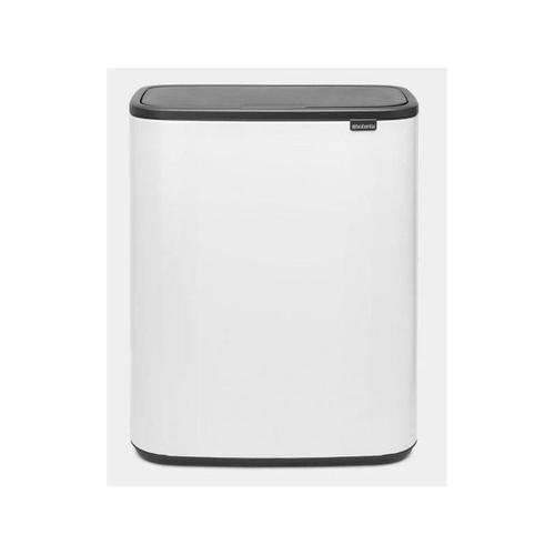 BRABANTIA Poubelle Bo Touch Bin - 2x 30 L - White