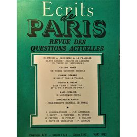 Ecrits De Paris, Revue Des Questions Actuelles - Mars 1983