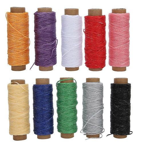 10 Colors 150d Wax Thread 50 Meters Waxed String Cord Diy Hand Stitched Accessories