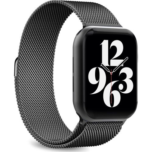 Bracelet Milanese Pour Apple Watch Taille Unique 42 À 45mm Noir Puro