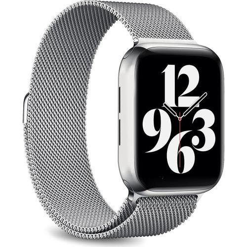 Puro Milanese - Bracelet De Montre Pour Montre Intelligente - Argent - Pour Apple Watch (42 Mm, 44 Mm)