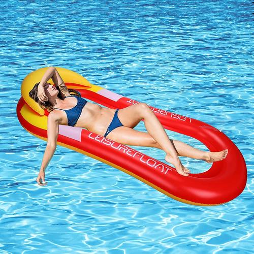 Fauteuil Gonflable De Piscine, Bouée Gonflable Flottant Hamac D'eau Gonflable Chaise Longue Hamac Portable Bouee Piscine(Rouge)