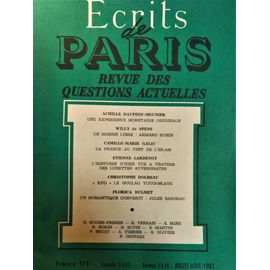Écrits De Paris, Revue Des Questions Actuelles N° 437