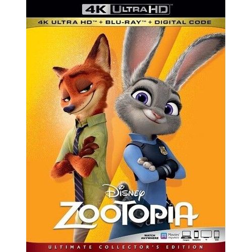 Zootopia [Ultra Hd] With Blu-Ray, 4k Mastering, Dolby, Dubbed, Subtitled, 2 P