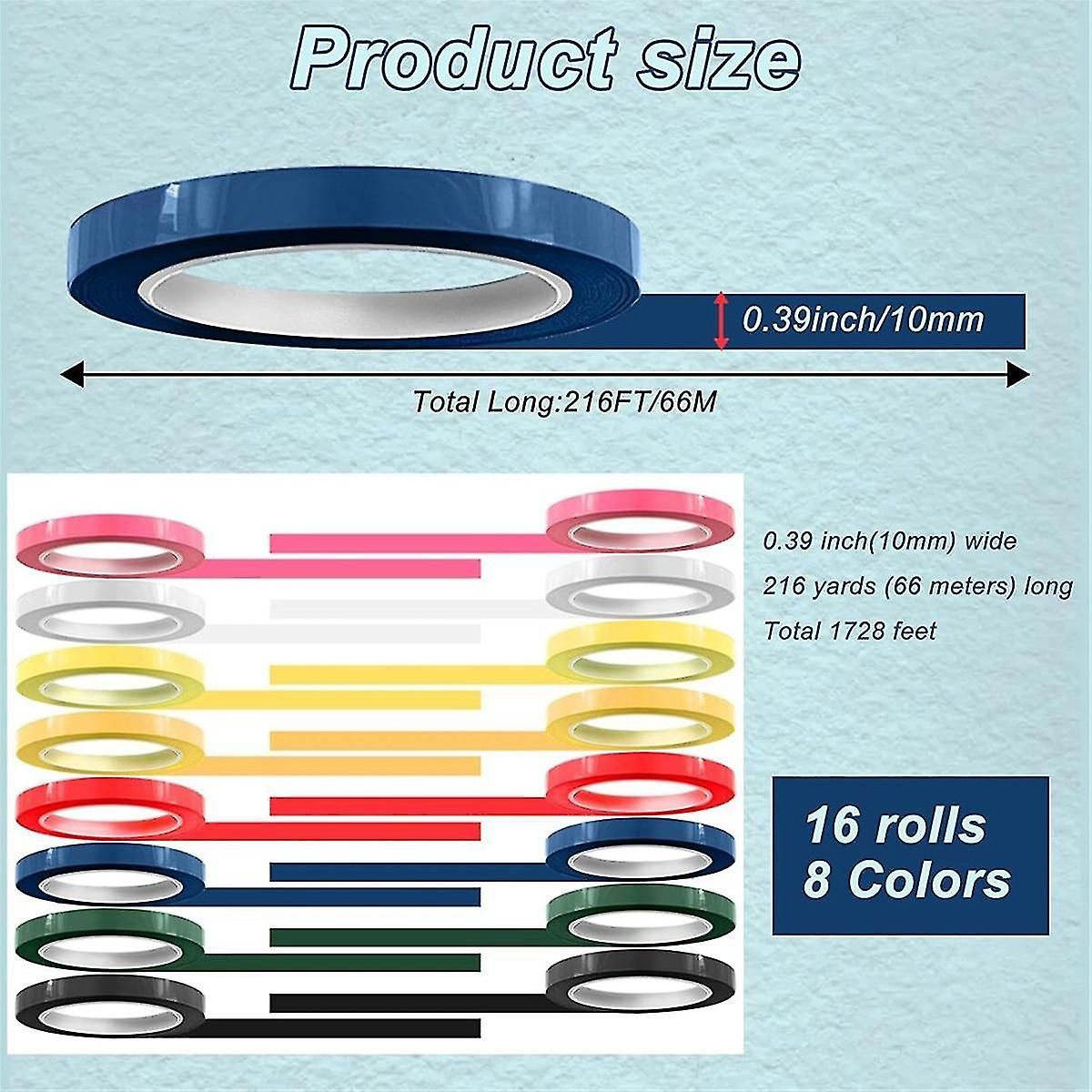 16 rouleaux de ruban adhsif pour lidentification des instr... - 2