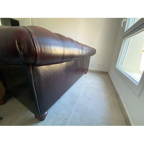 Canapé Chesterfield Cuir Rouge