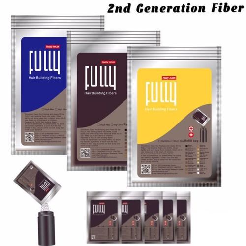 Fully Pudre De Cheveux Recharge 100g Pour Toppik, Fully, Caboki..2nd Generation. Medium Brown / Chatain Normal 