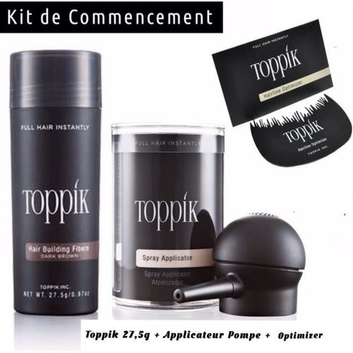 Toppik Kit De Commencement Poudre De Cheveux (Châtain Foncé) 