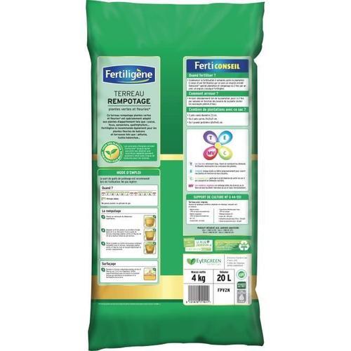 FERTILIGENE - Terreau rempotage plantes vertes - 6L