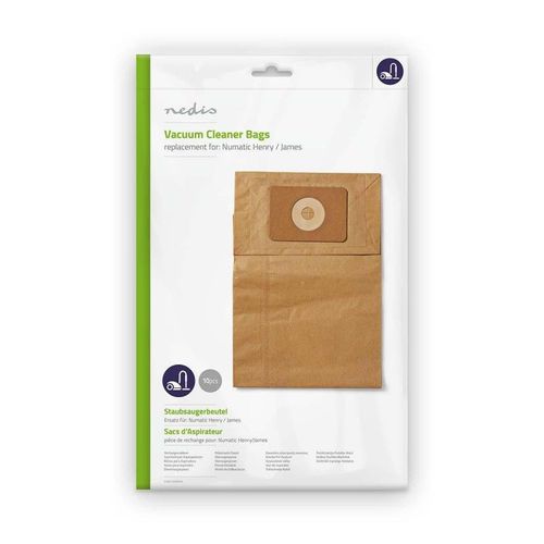 NEDIS Lot 10 x Sac d'Aspirateur Convient pour Numatic Henry / James