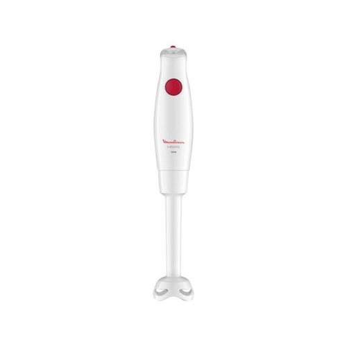 MOULINEX Mixeur Plongeant 350 W Blanc/Rouge Réservoir 800ml 2 Lames Zelkrom Poignée ergonomique