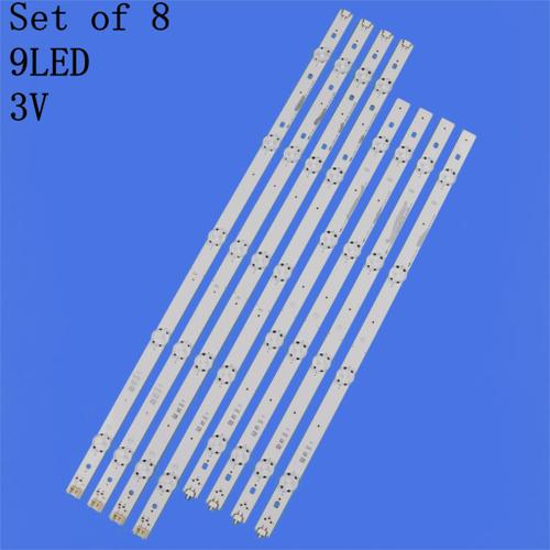 Kit de bande de rétro-éclairage LED, 8 pièces, pour LG 49uj630v 49LJ5500 49LG594V NC490DUE-AAFX1-41CA GAN01-1294A-P1 GAN01-1295A-P1 ""Nipseyteko""