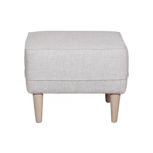 Pouf Repose-Pieds Gris Clair Et Pin Massif Papel