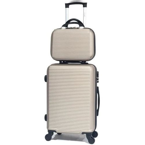 Celims France - SET DE 2 - Taille Cabine avec Vanity -55cm - Couleur Champagne Doré