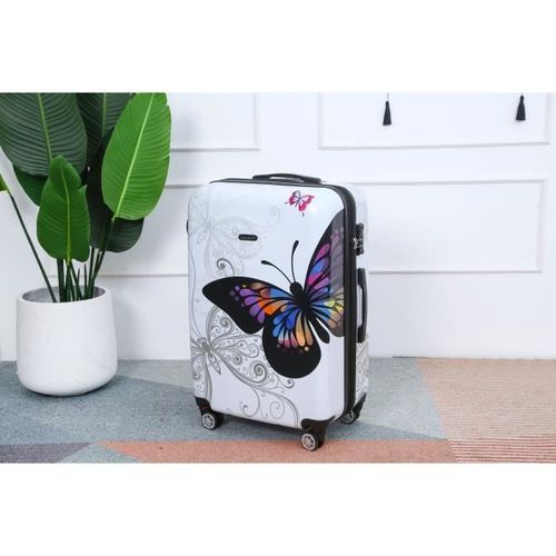 Celims France - Valise Grande Taille 75cm | Valise Soute 23kg | Valise Polycarbonate | Légère et Rigide | Blanc
