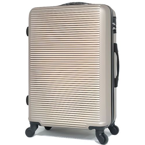 Celims France - Valise Moyenne Taille 65cm | Valise Week-End | ABS Robuste | 4 roulettes 360° | Serrure Intégrée | Champagne