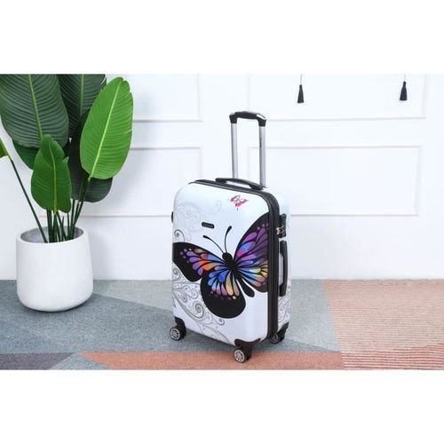 Celims France - Valise Cabine 55cm | Valise Polycarbonate | Légère et Rigide | Blanc