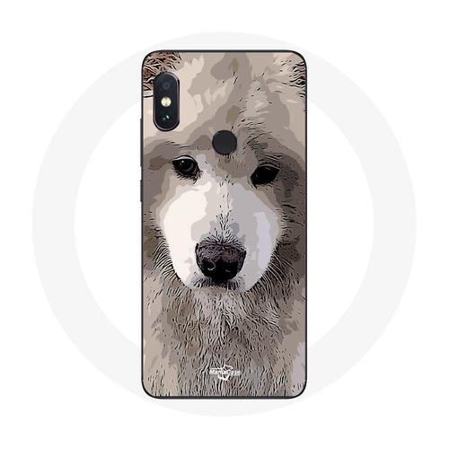 Coque Pour Xiaomi Redmi Note 5 Pro Samoyède Gris Race De Chiens