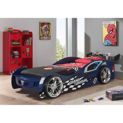 Vipack Funbeds Lit Voiture Grand Turismo Bleu + Bibliothque