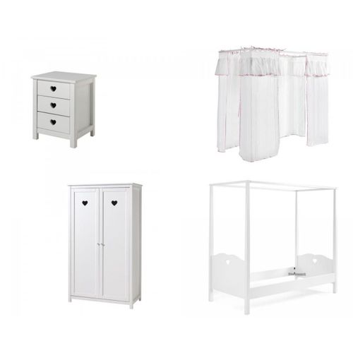 Lit Baldaquin Avec Armoire 2 Portes