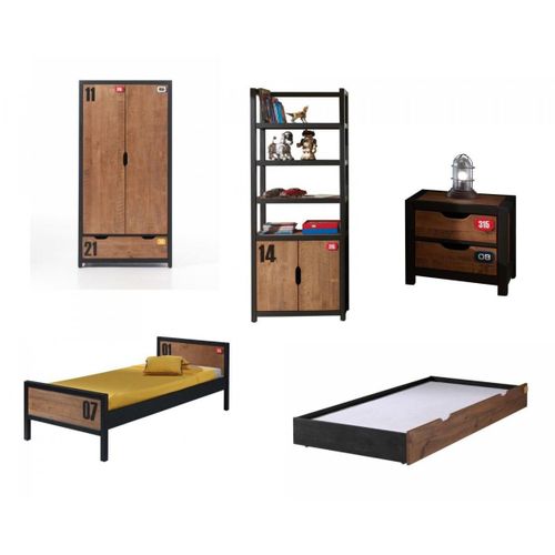 Ensemble De Meubles Avec Armoire Et Bibliotheque Alex