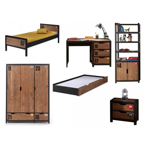 Ensemble De Meubles Alex Avec Grande Armoire Et Bureau