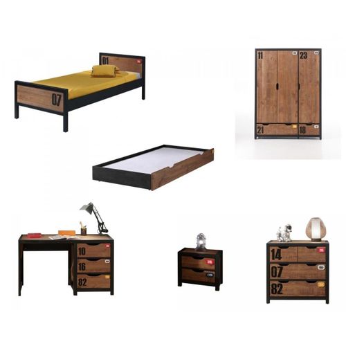 Ensemble De Meubles Alex Grande Armoire Et Bureau