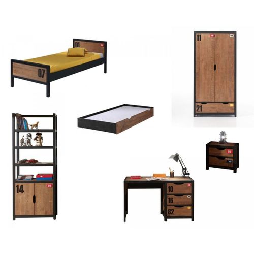 Ensemble De Meubles 'alex' Bureau Et Armoire 2 Portes