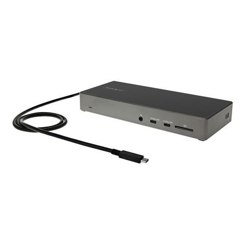 StarTech.com Dock USB-C - Station d'accueil USB Type C Triple Écrans 4K - Alimentation 100W - DP 1.4 Alt Mode & DSC, 2x DisplayPort 1.4/HDMI 2.0 - 6xUSB (2x 10Gbps) - Windows/Chrome...