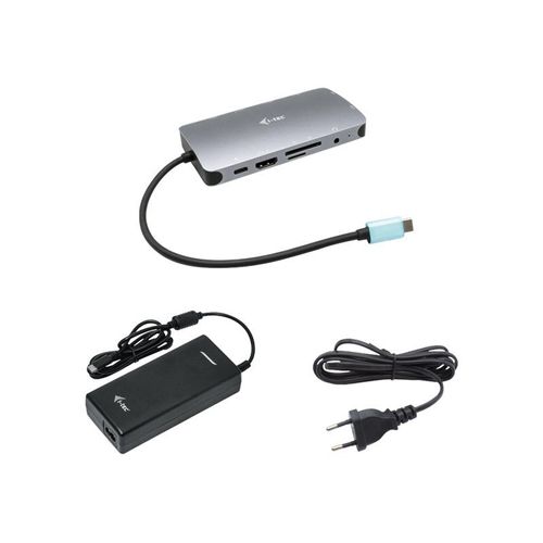 i-Tec USB-C Metal Nano Dock - Station d'accueil - USB-C / Thunderbolt 3 - HDMI, VGA - 1GbE - 112 Watt - Europe