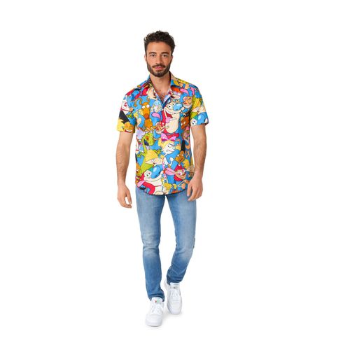 Chemise Dessin Animés 90's Nickelodeon Adulte Opposuits - Taille: L (Eu 54)