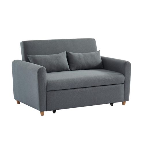 Canapé 2 Places Convertible En Tissu Ayla - Gris