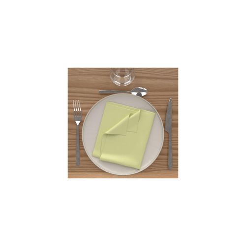 Lot De 3 Serviettes De Table 40x40 Cm Alix Vert Citron, Par Soleil D'ocre Alix Vert Citron