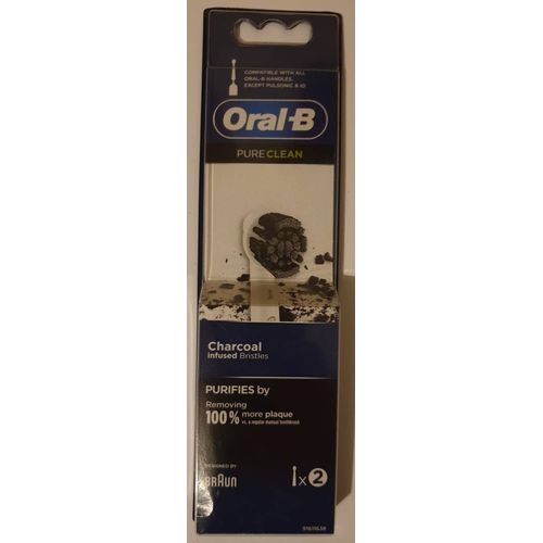 Brossettes Oral B Pure Clean charbon x2 
