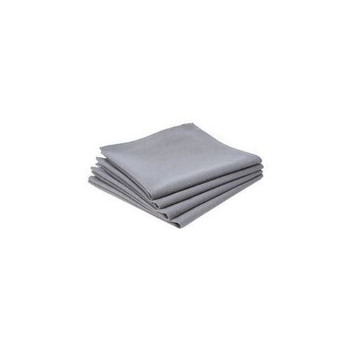 Lot De 4 Serviettes En Coton Gris 40x40cm