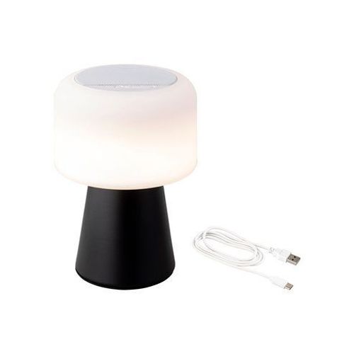 Lampe Led Avec Haut-Parleur Pour Extérieur Et Intérieur Couleur Noir Et Blanc 22,5 Cm Rechargeable Bluetooth 894415